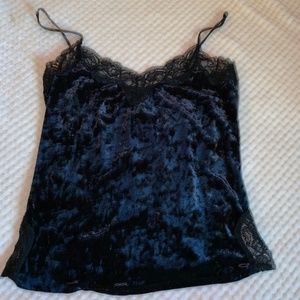 Velvet and Lace Tank Top